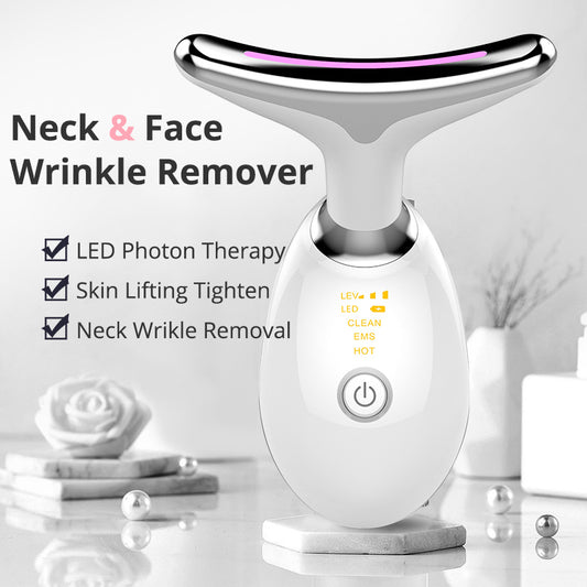 EMS Thermal Neck Lifter: Electric Microcurrent & LED Photon Anti-Wrinkle Beauty Device