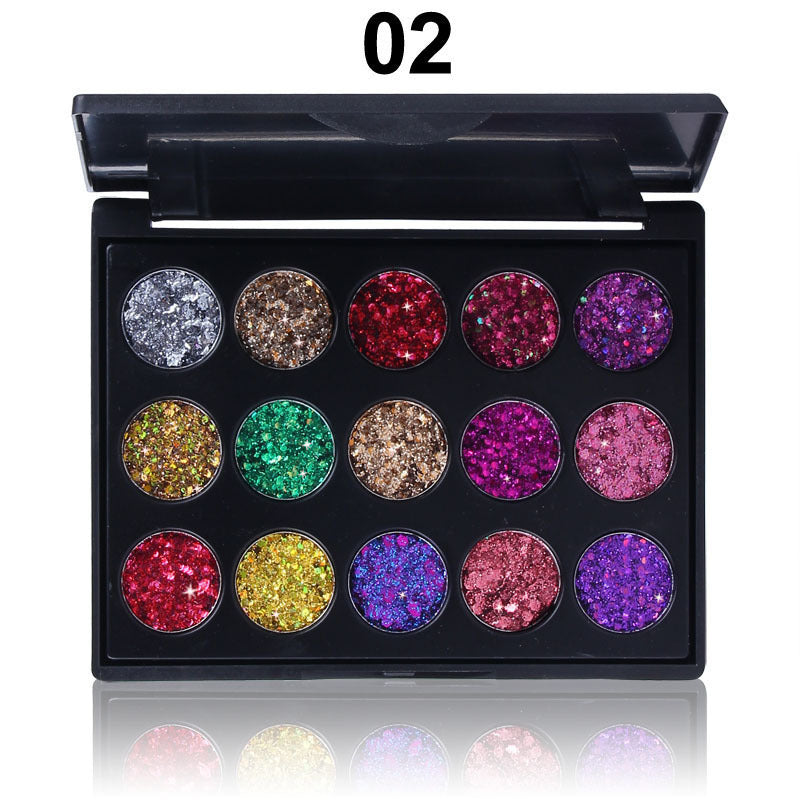 Creative 15 Colors Diamond Sequin Eyeshadow Palette