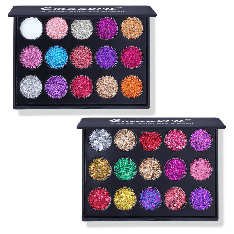 Creative 15 Colors Diamond Sequin Eyeshadow Palette