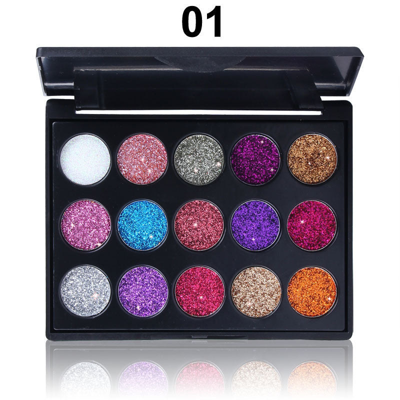 Creative 15 Colors Diamond Sequin Eyeshadow Palette