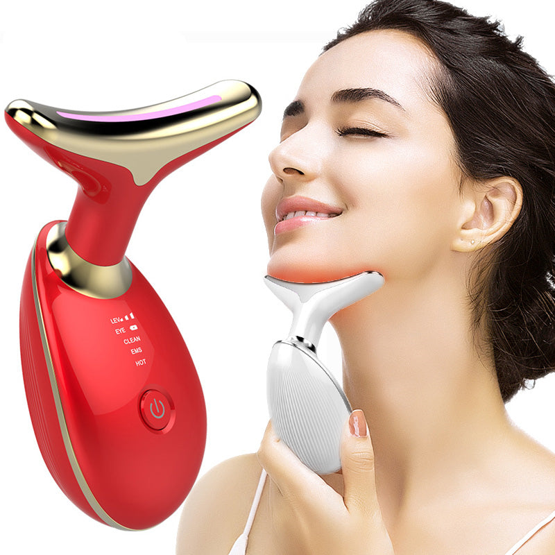 EMS Thermal Neck Lifter: Electric Microcurrent & LED Photon Anti-Wrinkle Beauty Device