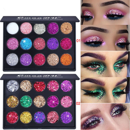 Creative 15 Colors Diamond Sequin Eyeshadow Palette